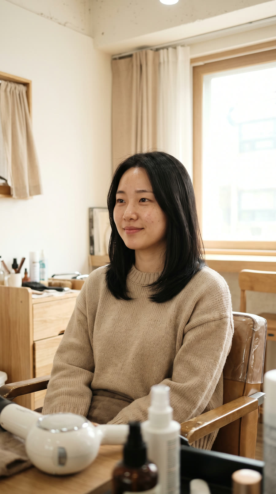 시술 후 자연스러운 고객 사진
